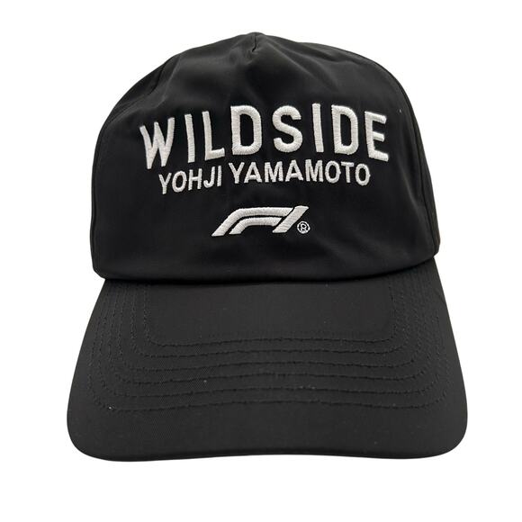 New Wildside X Formula 1 Yohji Yamamoto Embroidered Snapback Hat Black Unisex - Picture 1 of 12